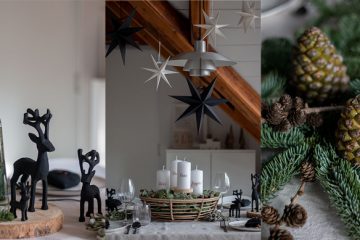 Adventskranz Korb mit Adventstischdeko