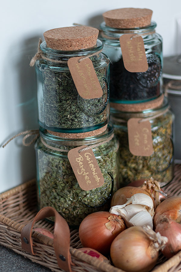 recycelte Glas Vorratsdosen für mehr Nachhaltigkeit in der Küche