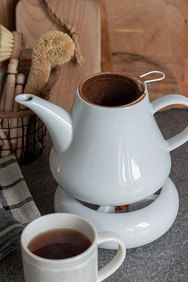 wiederverwendbares Teenetz aus Baumwolle für mehr Nachhaltigkeit in der Küche